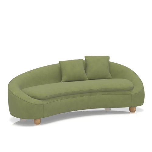 Mimi 3 Seater Curved Sofa In Capri - Beetle