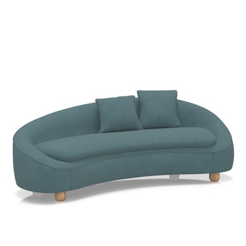 Mimi 3 Seater Curved Sofa In Capri - Daydream