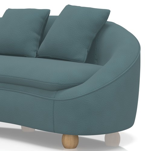 Mimi 3 Seater Curved Sofa In Capri - Daydream