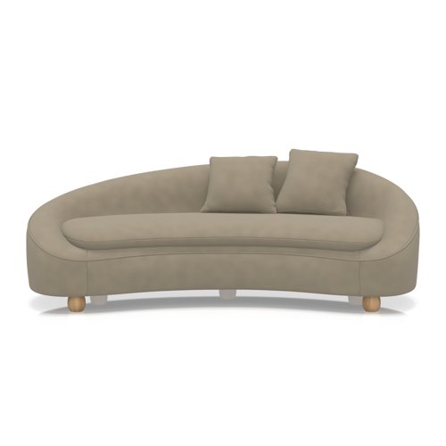 Mimi 3 Seater Curved Sofa In Capri - Otter