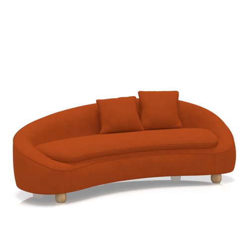 Mimi 3 Seater Curved Sofa In Capri - Sahara