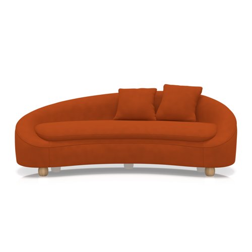 Mimi 3 Seater Curved Sofa In Capri - Sahara