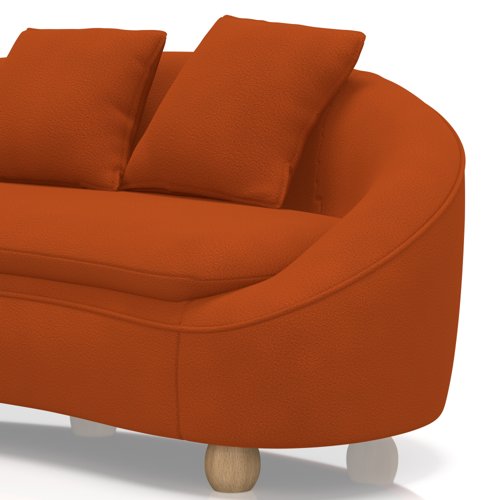 Mimi 3 Seater Curved Sofa In Capri - Sahara