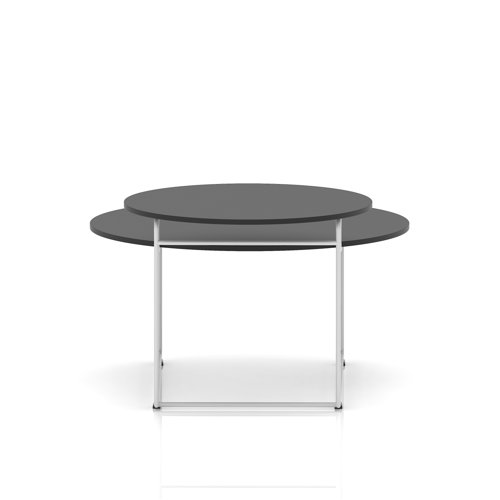 Solstice Coffee Table Black Top White Frame