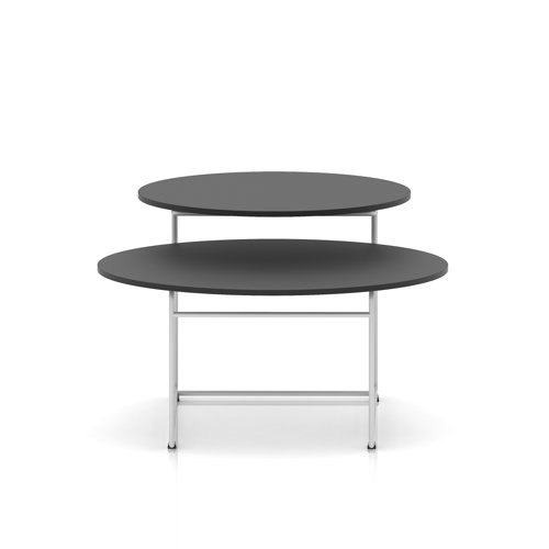 Solstice Coffee Table Black Top White Frame