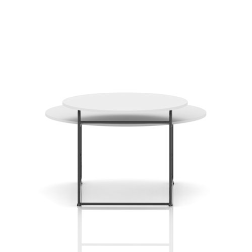 Solstice Coffee Table White Top Black Frame