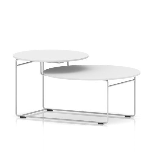 Solstice Coffee Table White Top White Frame