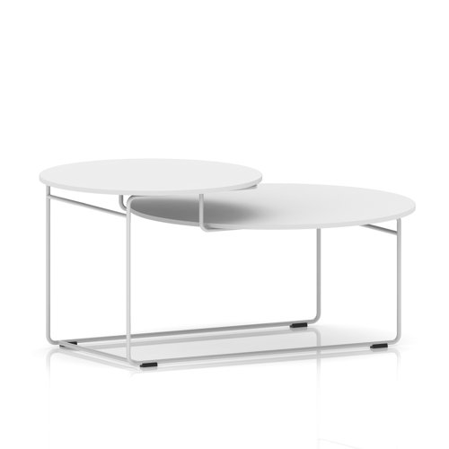 Solstice Coffee Table White Top White Frame