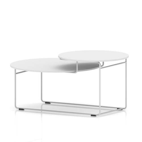 Solstice Coffee Table White Top White Frame