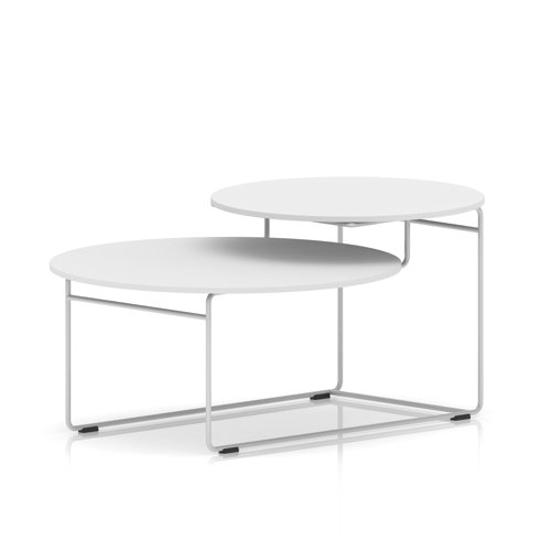 Solstice Coffee Table White Top White Frame