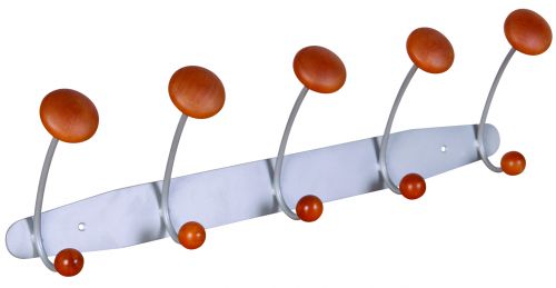 Space Saver 5 Hook Coat Rail