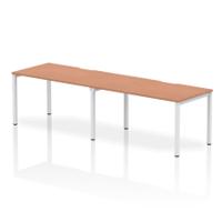 Dynamic Evolve Plus 1400mm Single Row 2 Person Desk Beech Top White Frame BE353