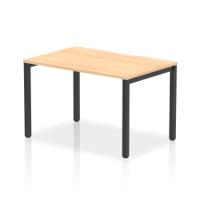 Evolve Plus 1200mm Single Starter Office Bench Desk Maple Top Black Frame