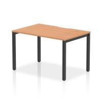 Evolve Plus 1200mm Single Starter Office Bench Desk Oak Top Black Frame
