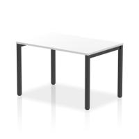 Evolve Plus 1200mm Single Starter Office Bench Desk White Top Black Frame