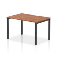 Evolve Plus 1200mm Single Starter Office Bench Desk Walnut Top Black Frame