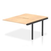 Evolve Plus 1200mm B2B Office Bench Desk Ext Kit Maple Top Black Frame