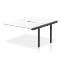 Evolve Plus 1200mm B2B Office Bench Desk Ext Kit White Top Black Frame