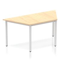 Impulse 1600mm Trapezium Maple Top Silver Box Frame Leg