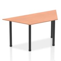 Impulse 1600mm Trapezium Beech Top Black Post Leg