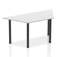 Impulse 1600mm Trapezium White Top Black Post Leg