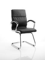 Classic Cantilever Chair Black With Arms BR000030
