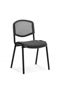 ISO Stacking Chair Mesh Back Black Fabric Black Frame BR000060