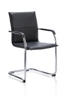 Echo Cantilever Chair Black Soft Bonded Leather BR000178
