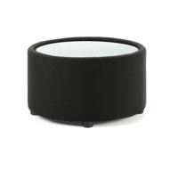 Dynamic Neo Round Table Black Fabric Finish With Glass Top - BR000313