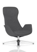 Etta Dark Grey Cashmere Lounge Chair