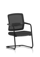 Flint Mesh Back Cantilever Chair Black