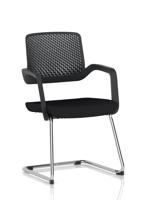 Cosmo Cantilever Chair Black Frame Black Seat