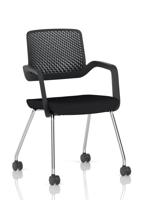 Cosmo Training Chair Black Frame Black Seat
