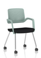 Cosmo Training Chair Green Frame Black Seat