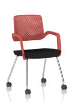 Cosmo Training Chair Red Frame Black Seat