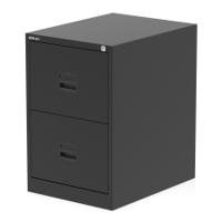 Qube by Bisley 2 Drawer Filing Cabinet Black