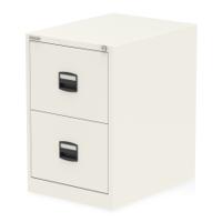 Qube by Bisley 2 Drawer Filing Cabinet Chalk White