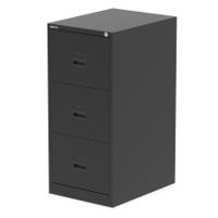 Qube by Bisley 3 Drawer Filing Cabinet Black