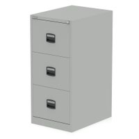 Qube by Bisley 3 Drawer Filing Cabinet Goose Grey
