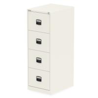 Qube by Bisley 4 Drawer Filing Cabinet Chalk White