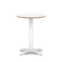 Brixworth 600mm Round Coffee Table White Top White Leg Cross Base Medium