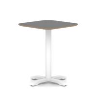 Brixworth 600mm Square Coffee Table Black Top White Leg Cross Base Medium