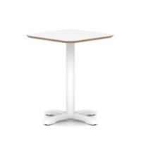 Brixworth 600mm Square Coffee Table White Top White Leg Cross Base Medium