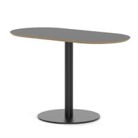 Brixworth 1200mm Oblong Coffee Table Black Top Black Leg Disc Base Medium