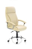 Penza Executive Cream Leather Chair EX000186