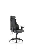 Winsor Black Leather Chair With Headrest EX000213