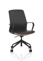 Mara Black PU Wood Shell Executive Office Chair