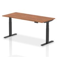 Dynamic Air 1800 x 800mm Height Adjustable Desk Walnut Top Black Leg HA01192