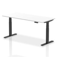 Dynamic Air 1800 x 800mm Height Adjustable Desk White Top Black Leg HA01196