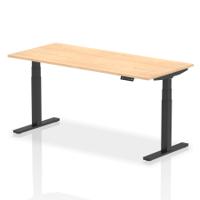 Dynamic Air 1800 x 800mm Height Adjustable Desk Maple Top Black Leg HA01200